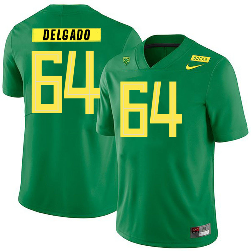 Men #64 Ty Delgado Oregon Ducks College Football Jerseys Stitched Sale-Green